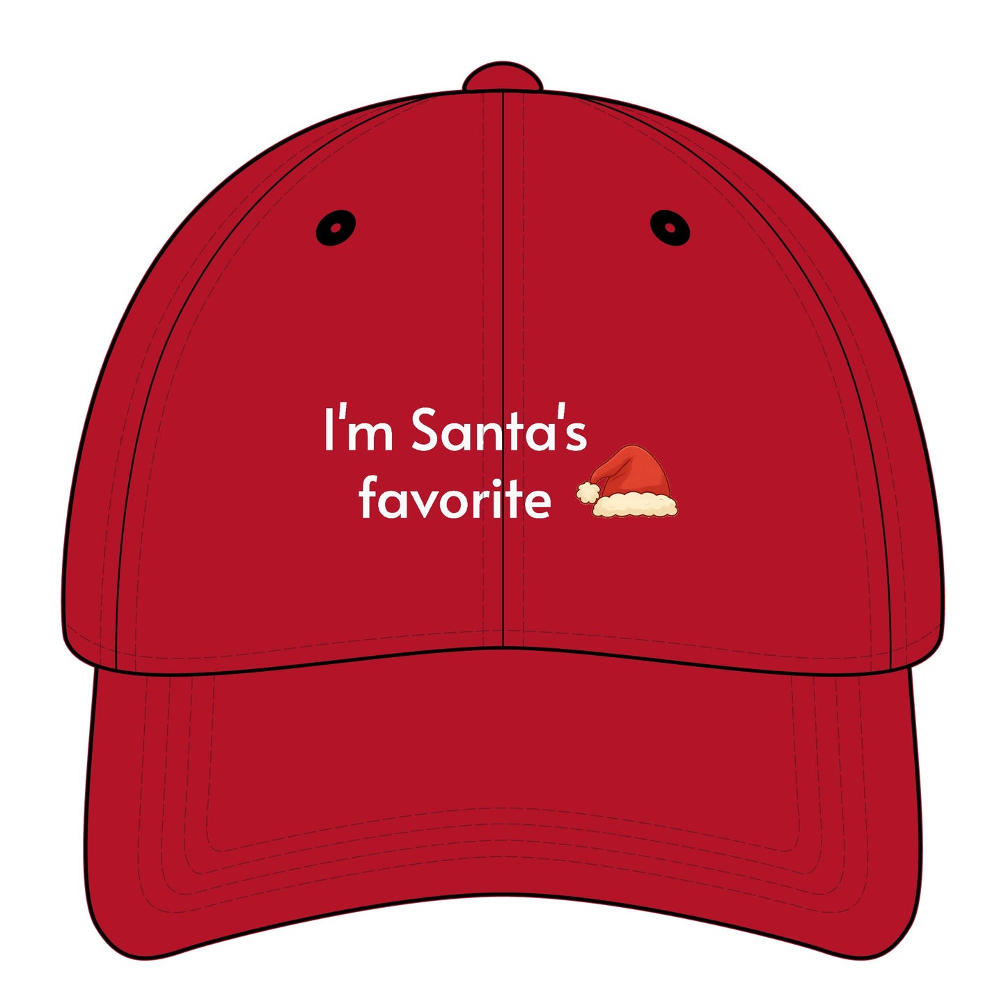I'm Santa's Favorite Minimalist Style Cap