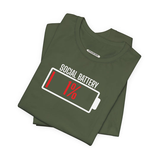 Social Battery 1% Graphic T-Shirt