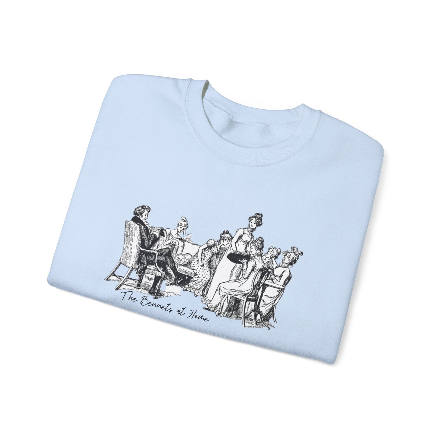 The Bennets at Home, Illustration 1894 Vintage Graphic Sweatshirt (Jane Austen)