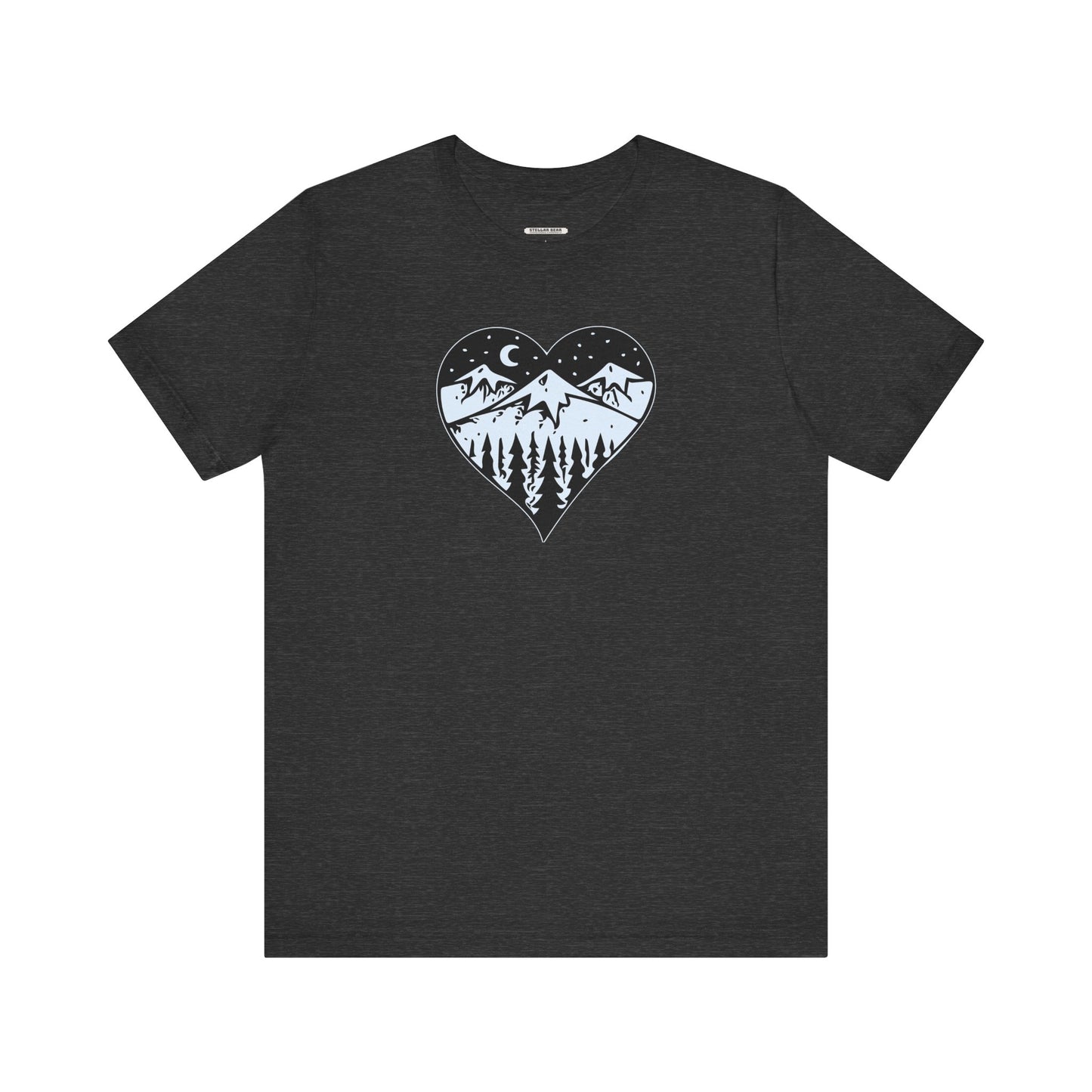 Snowy Mountain at Night Graphic T-Shirt