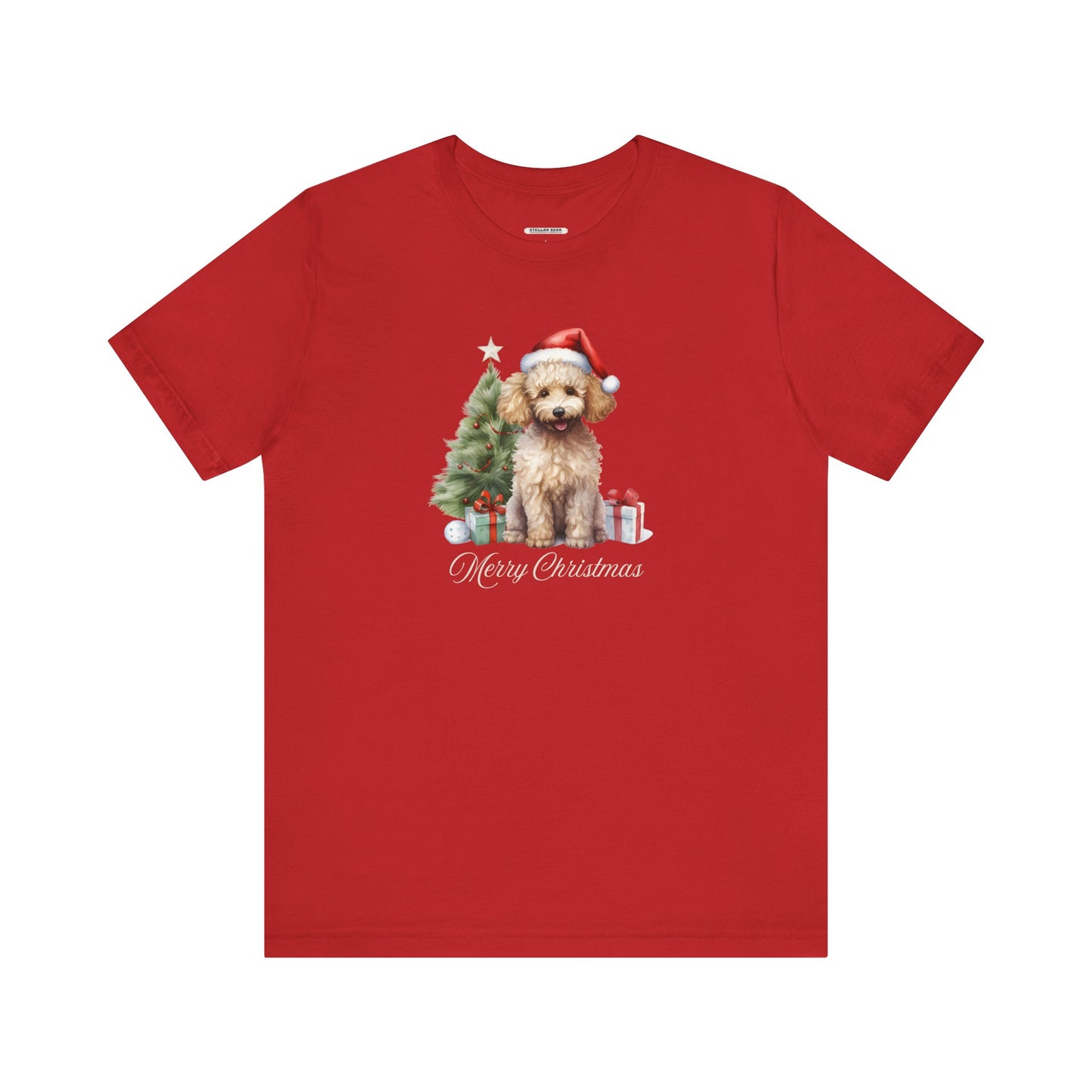 Poodle Merry Christmas Graphic T-Shirt