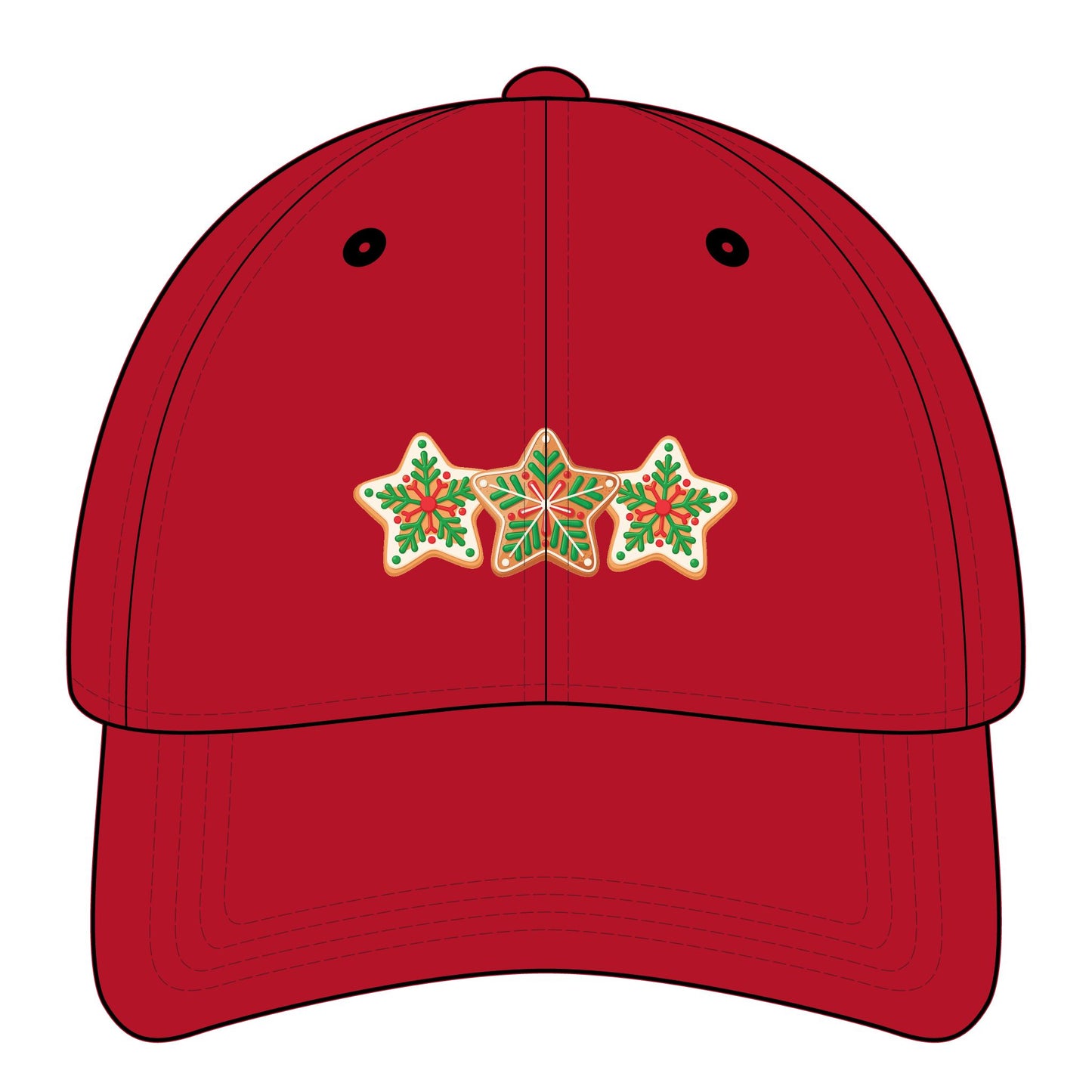 Christmas Star Cookies Graphic Cap