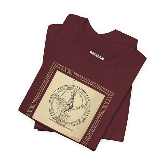 Velocipede Cycle Prototype Illustration 1889 Vintage Graphic T-Shirt
