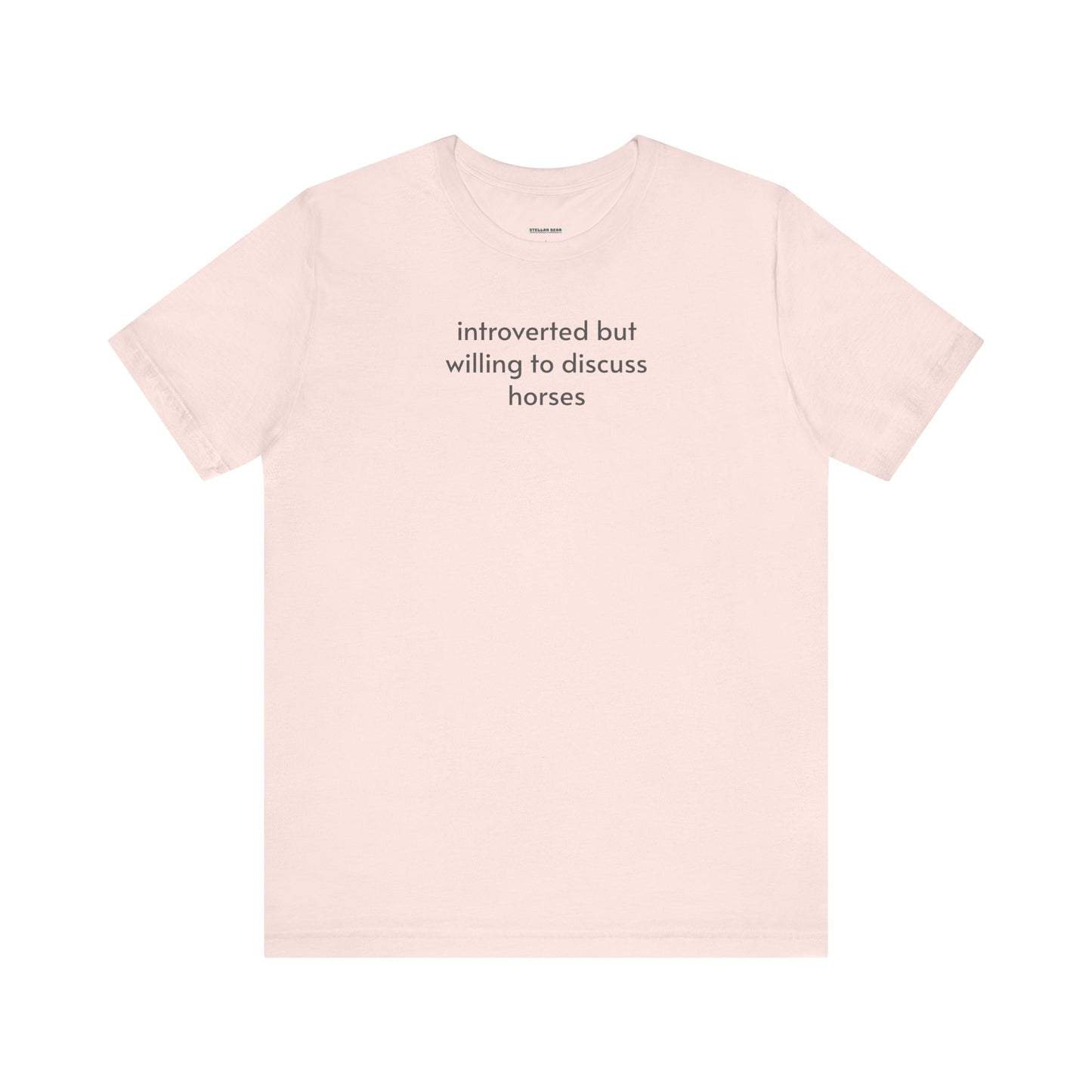 Introverted but Willing to Discuss Horses Minimalist Style T-Shirt