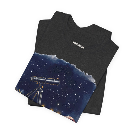 Let's Take a Look Telescope Graphic T-Shirt