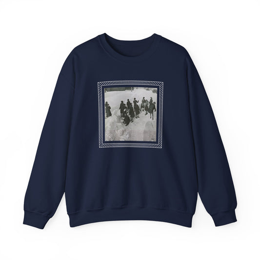 Snowball Fight, Women's Army Corps, 1946 Vintage Graphic Sweatshirt