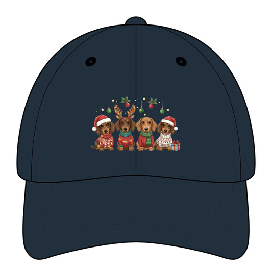 Dachshund Merry Christmas Graphic Cap