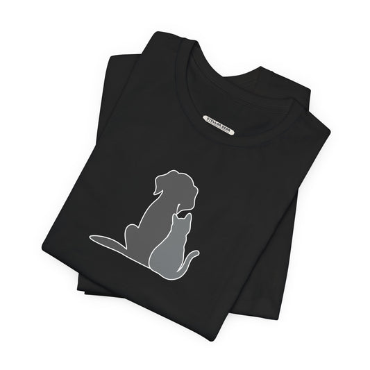 Dog and Cat • Sitting Graphic T-Shirt