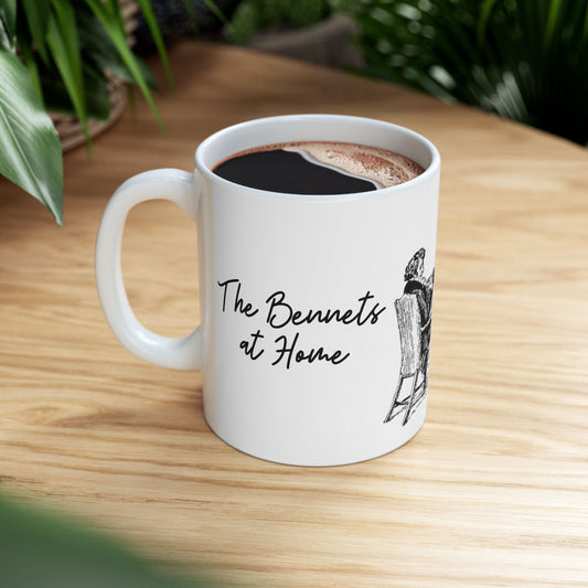 The Bennets at Home, Illustration 1894 Vintage Graphic Mug (Jane Austen)