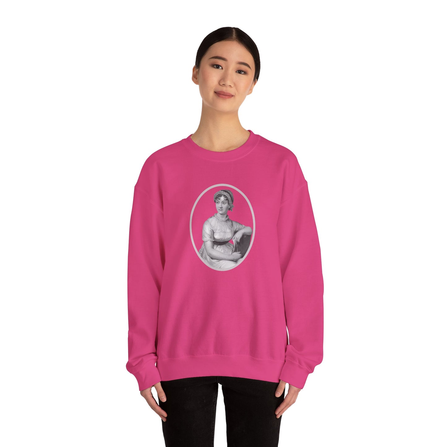 Jane Austen Portrait Vintage Graphic Sweatshirt