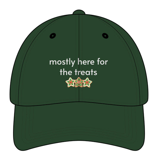 Mostly Here for the Treats Minimalist Style Cap