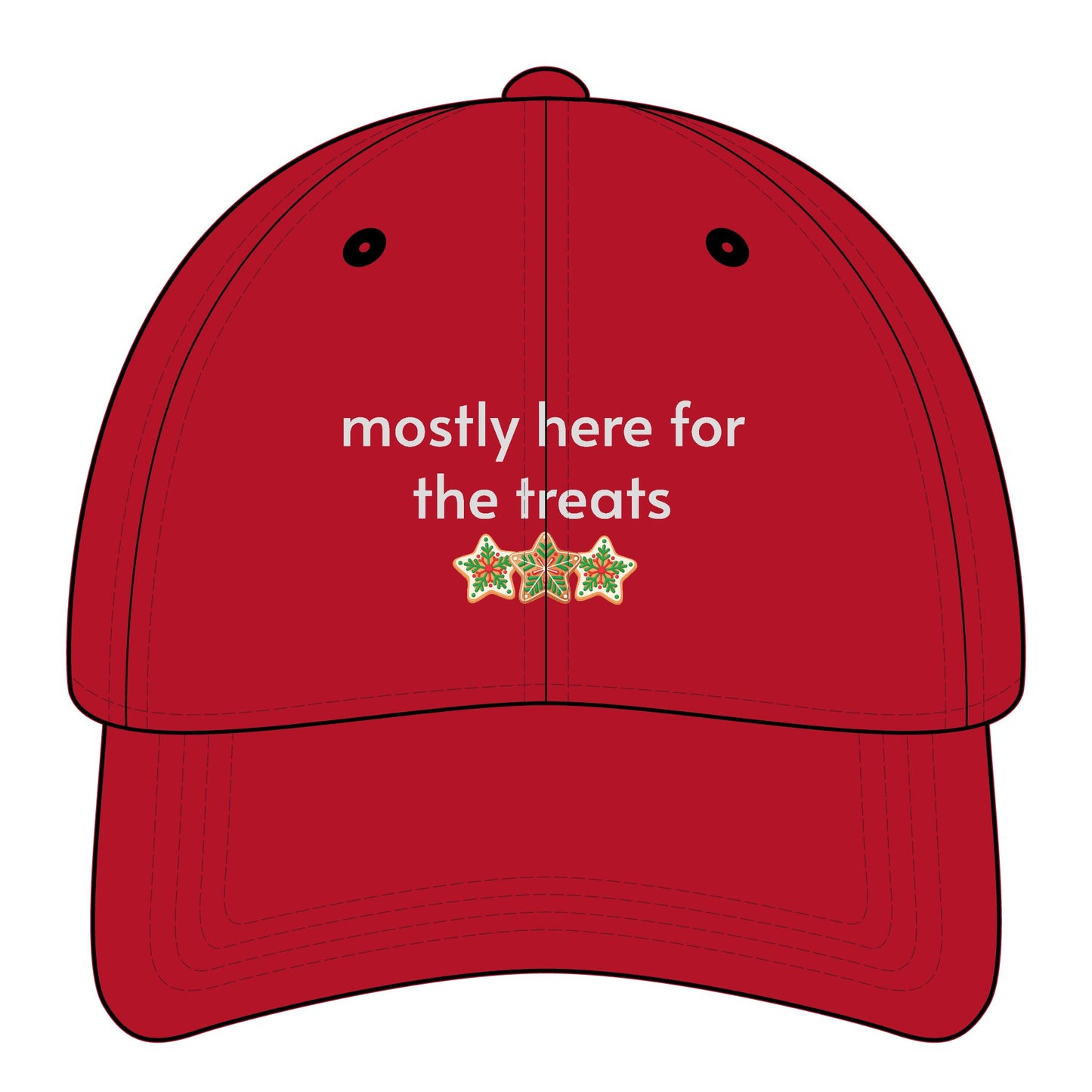 Mostly Here for the Treats Minimalist Style Cap