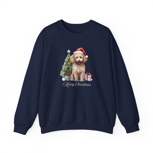 Poodle Merry Christmas Graphic Sweatshirt