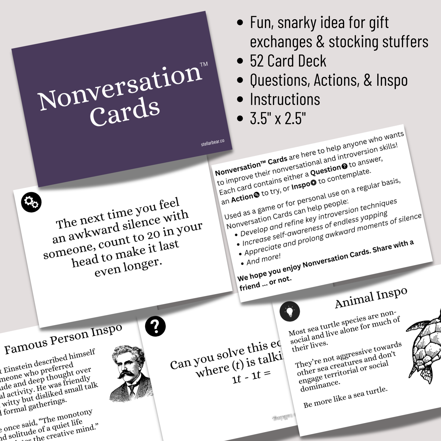 Nonversation Cards - The Antidote to Conversation Cards - SHIPS 12/10/2025