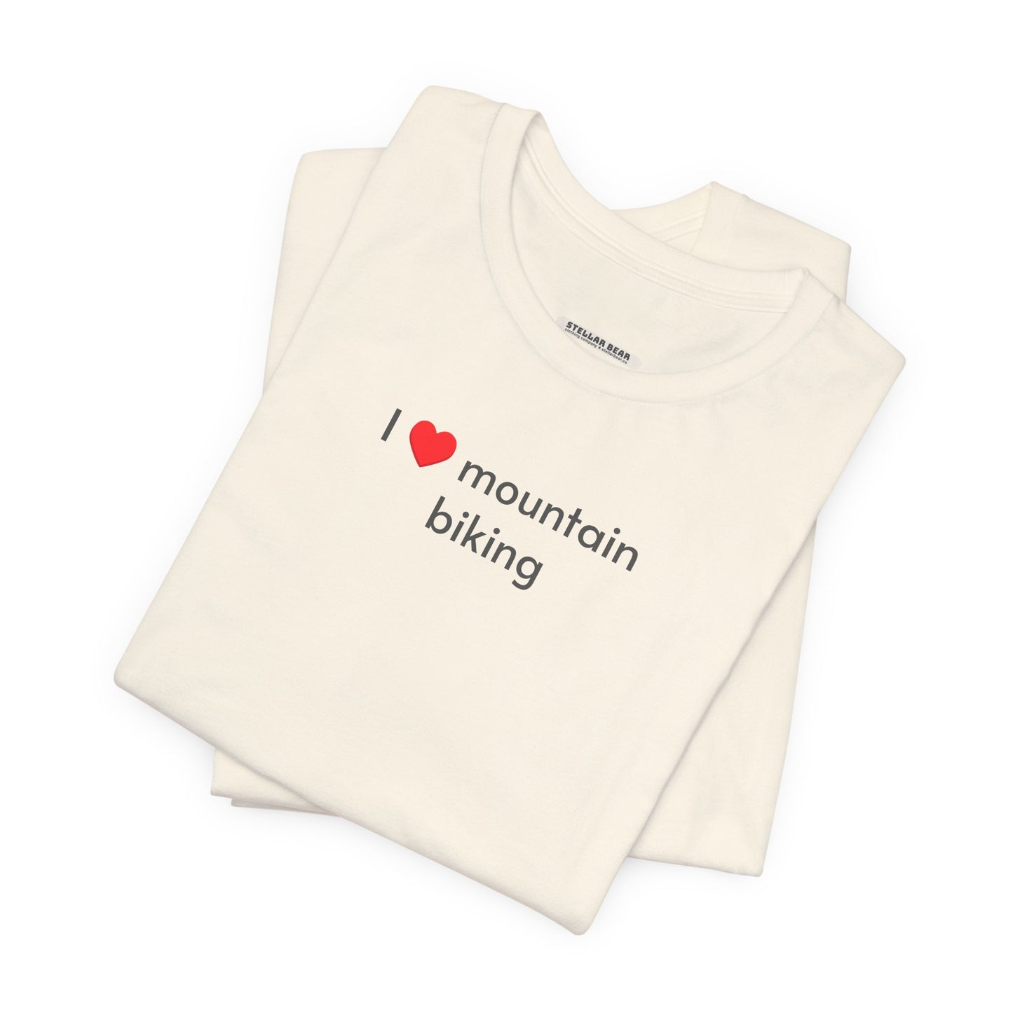 I Love Mountain Biking Minimalist Style T-Shirt