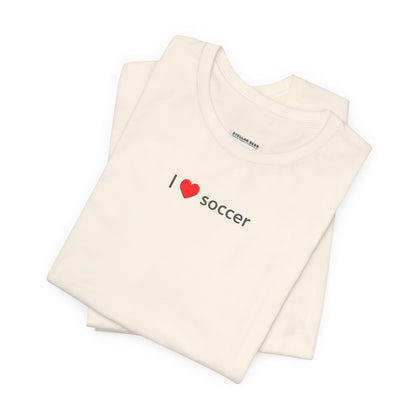 I Love Soccer Minimalist Style T-Shirt
