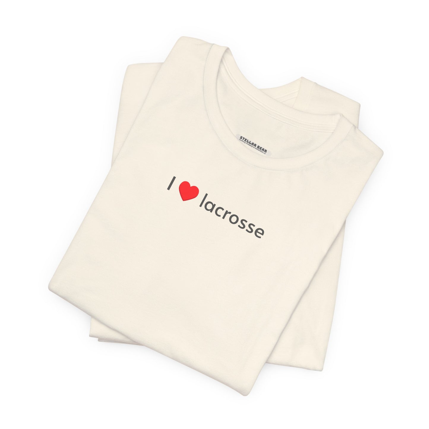I Love Lacrosse Minimalist Style T-Shirt