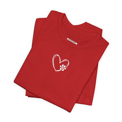 Heart Animal Paw Graphic T-Shirt