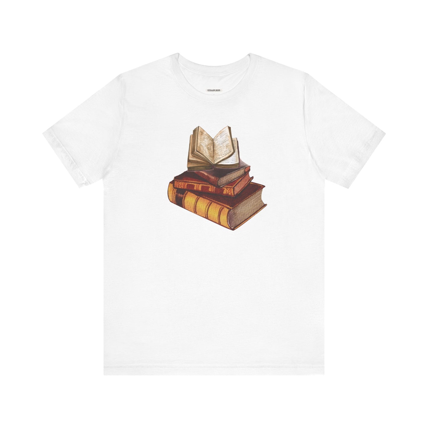 Stack of Old Books Vintage Objects Graphic T-Shirt