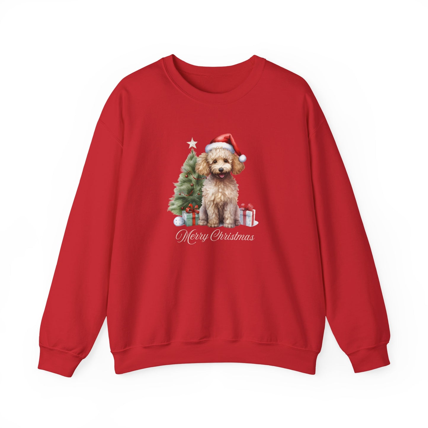Poodle Merry Christmas Graphic Sweatshirt