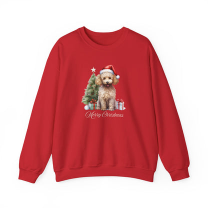 Poodle Merry Christmas Graphic Sweatshirt