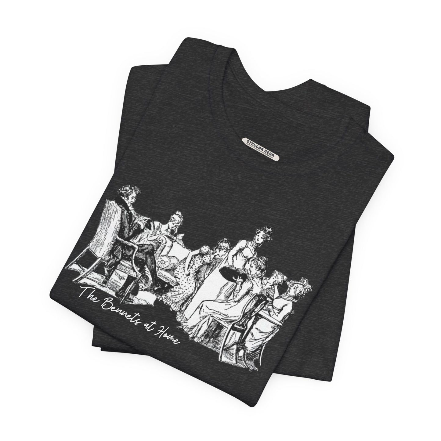 The Bennets at Home, Illustration 1894 Vintage Graphic T-Shirt (Jane Austen)
