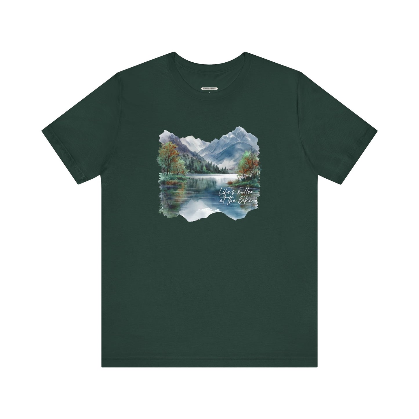Life's Better at the Lake, Fall Trees Graphic T-Shirt