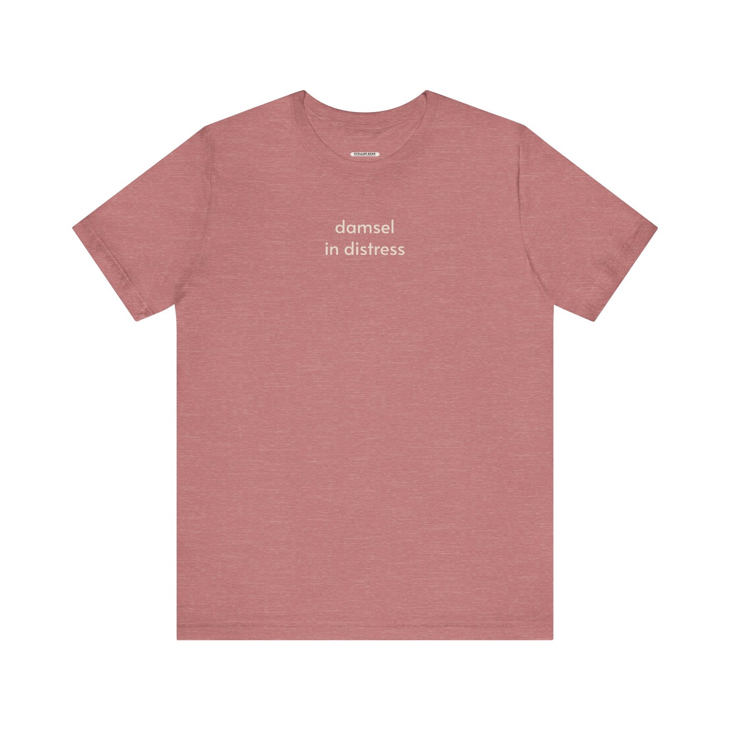 Damsel in Distress Minimalist Style T-Shirt