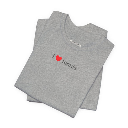 I Love Tennis Minimalist Style T-Shirt