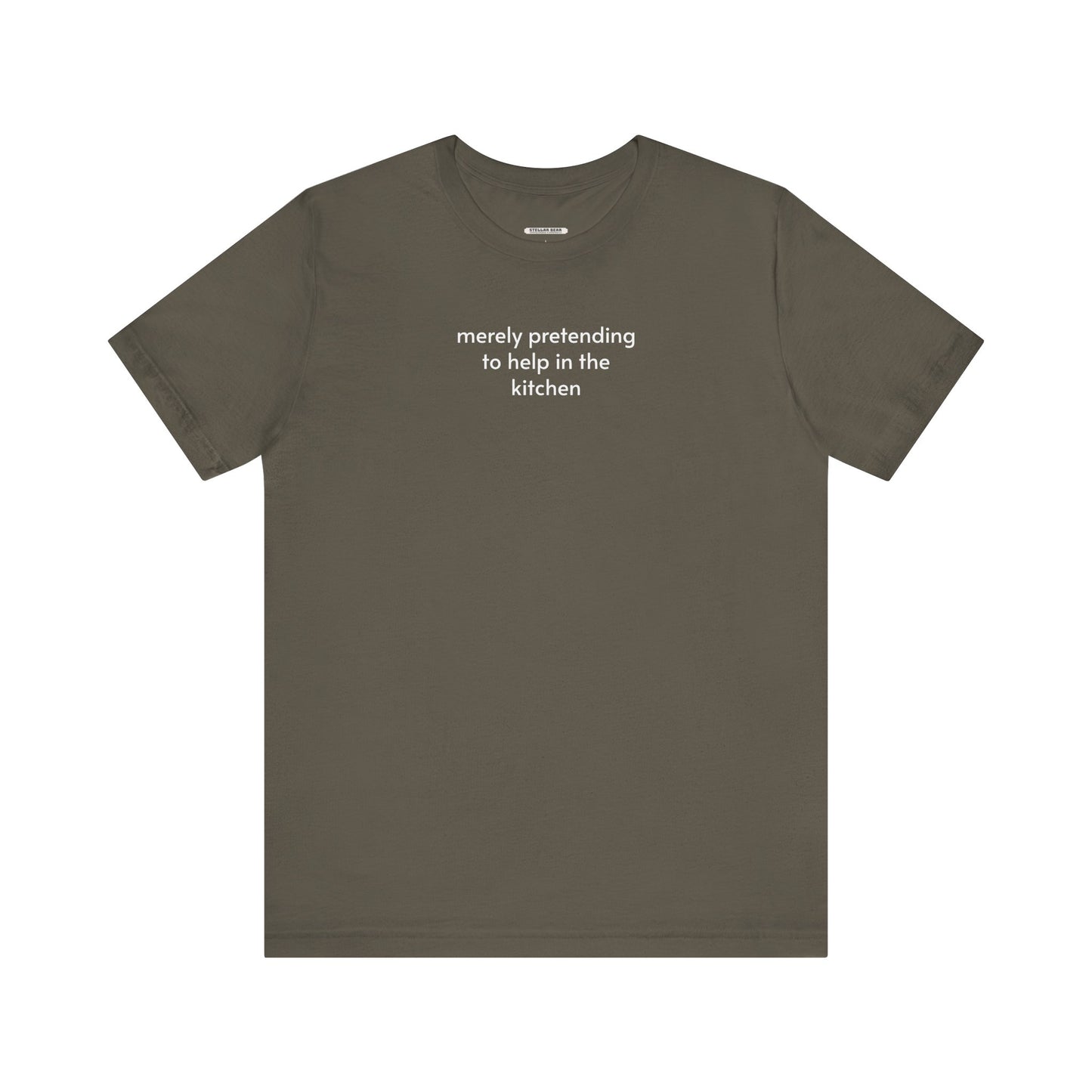 Merely Pretending to Help in the Kitchen Minimalist Style T-Shirt