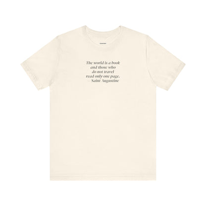 The World is a Book ... Travel Minimalist Style T-Shirt (St. Augustine)