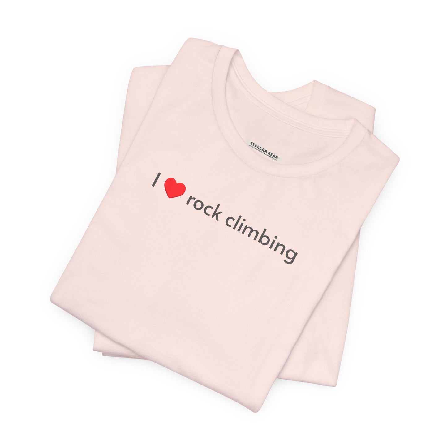 I Love Rock Climbing Minimalist Style T-Shirt