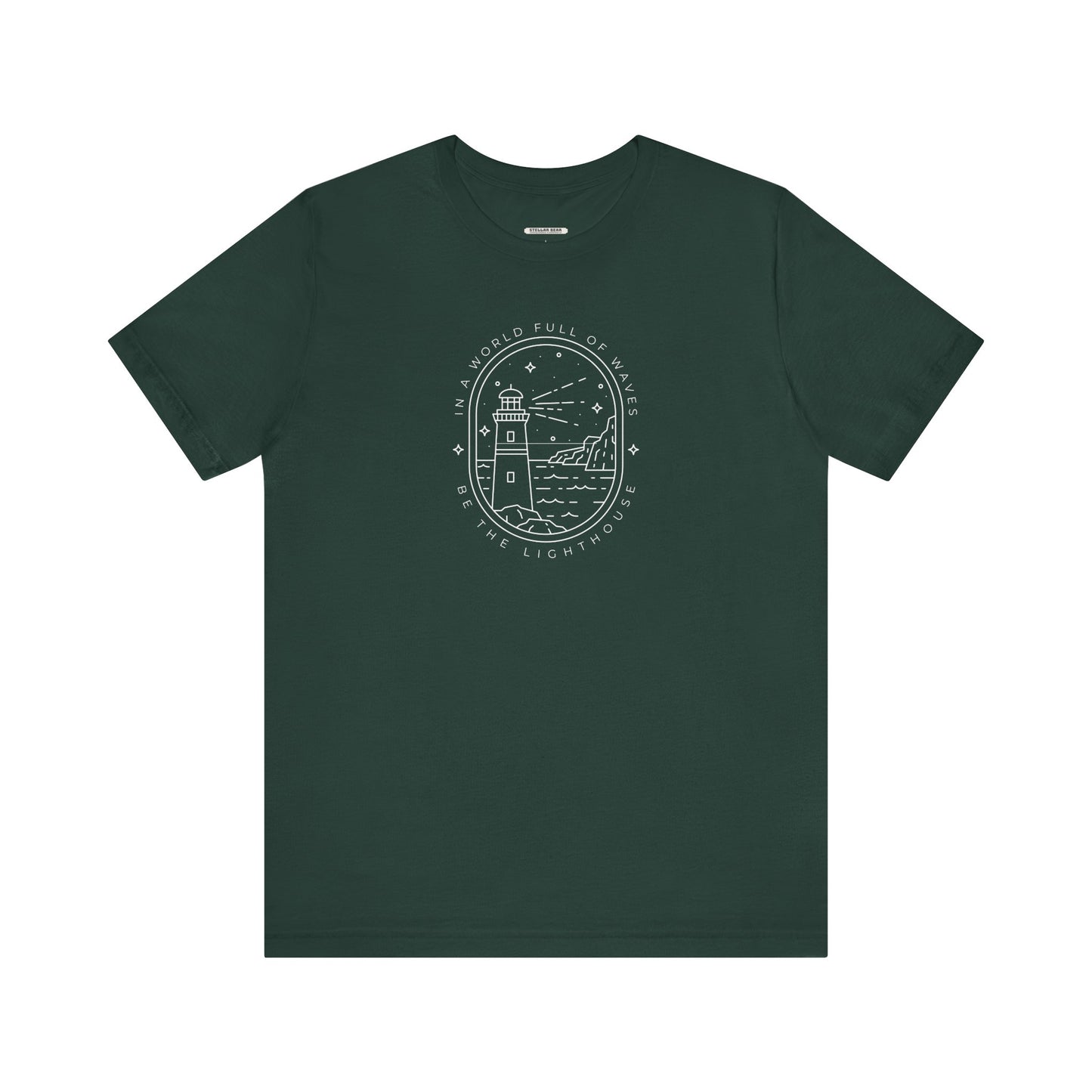 In a World Full of Waves, Be the Lighthouse Graphic T-Shirt
