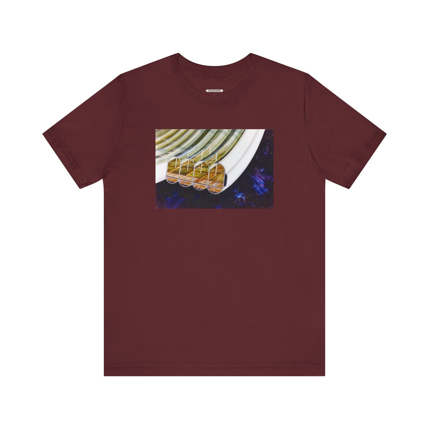 Space Colony Agricultural Modules, NASA 1970 Illustration Vintage Graphic T-Shirt