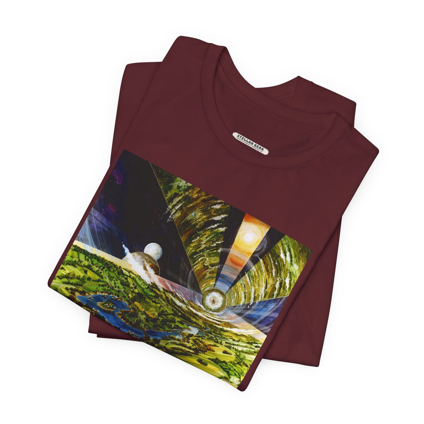 Space Colony's Windows, NASA 1970 Illustration Vintage Graphic T-Shirt