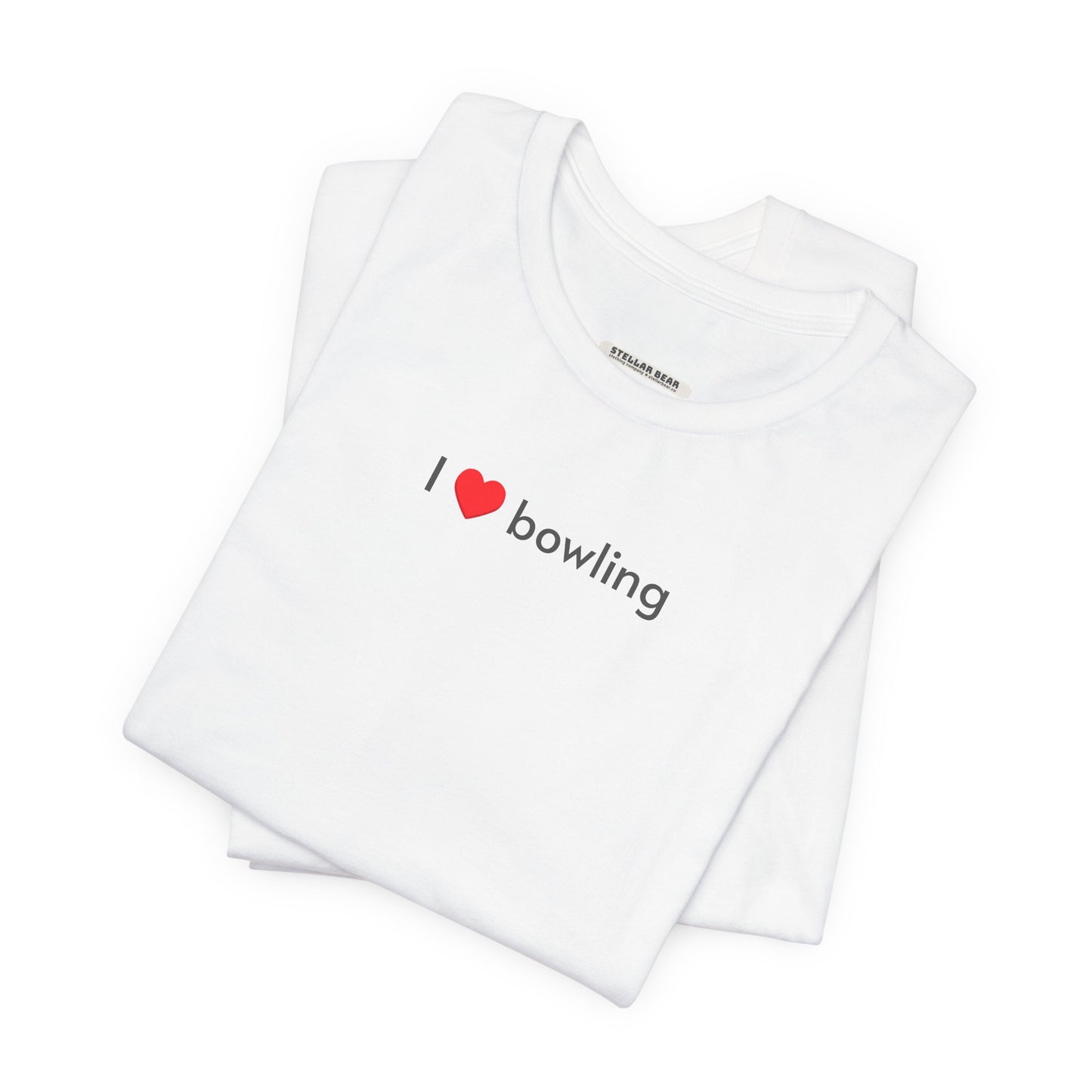 I Love Bowling Minimalist Style T-Shirt