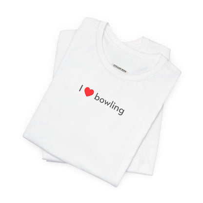 I Love Bowling Minimalist Style T-Shirt