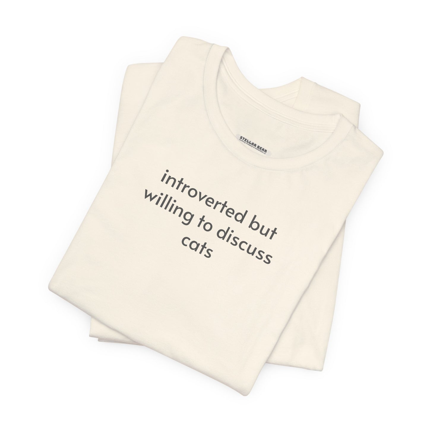Introverted but Willing to Discuss Cats Minimalist Style T-Shirt