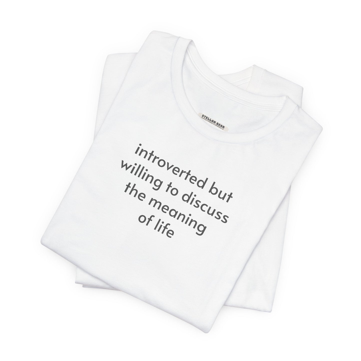 Introverted but Willing to Discuss the Meaning of Life Minimalist Style T-Shirt