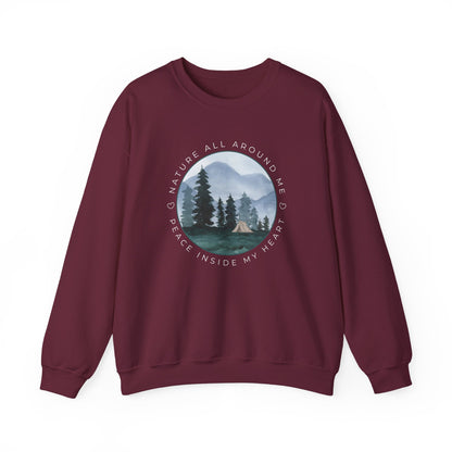 Nature All Around Me, Peace Inside My Heart Graphic Sweatshirt