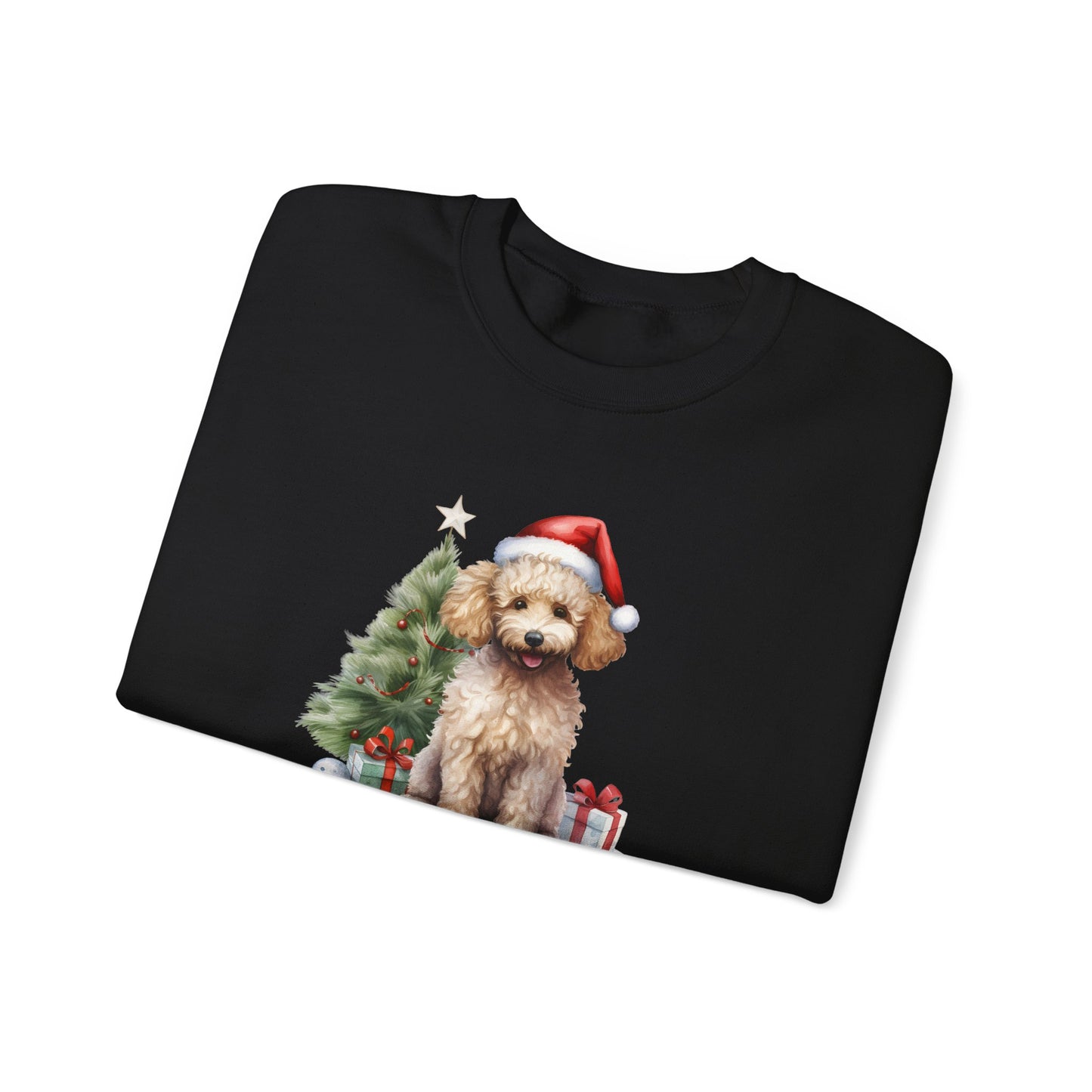 Poodle Merry Christmas Graphic Sweatshirt