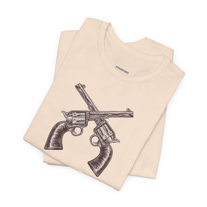 Pistols Crossed Vintage Objects Graphic T-Shirt