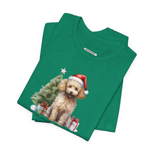 Poodle Merry Christmas Graphic T-Shirt