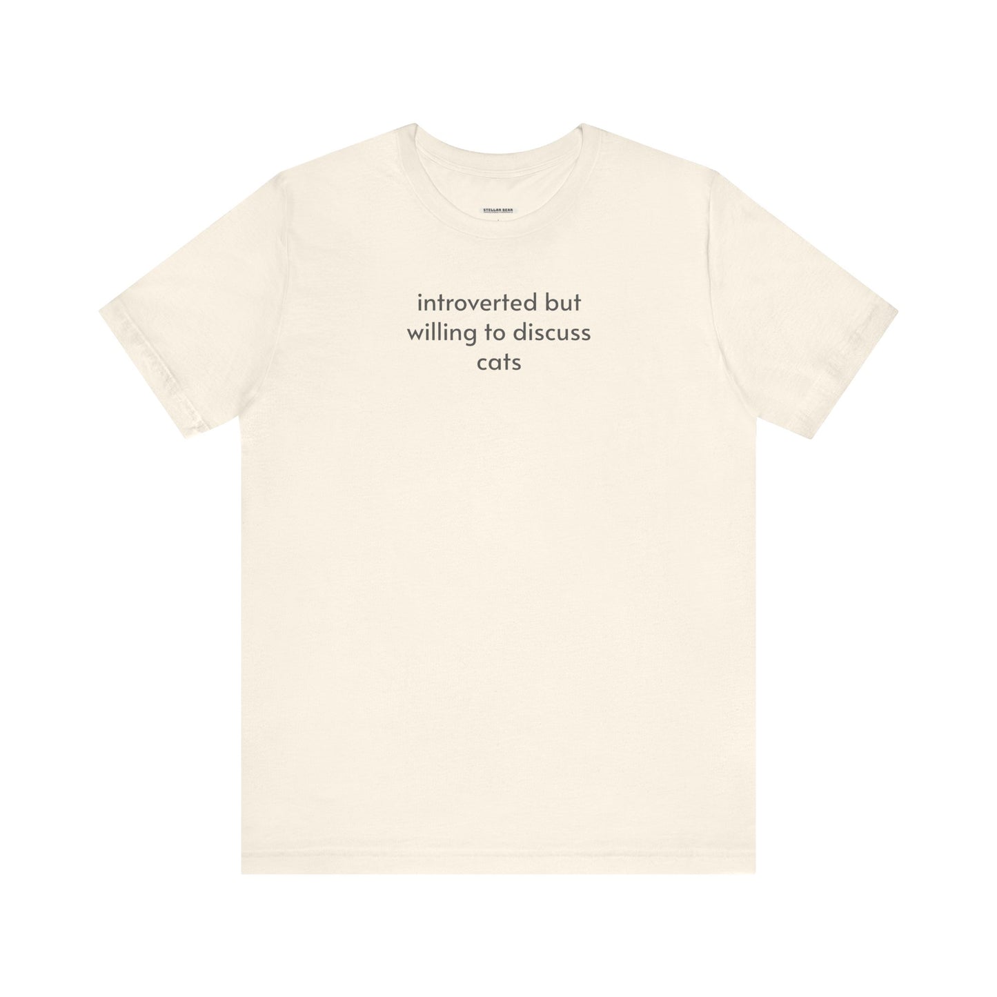 Introverted but Willing to Discuss Cats Minimalist Style T-Shirt