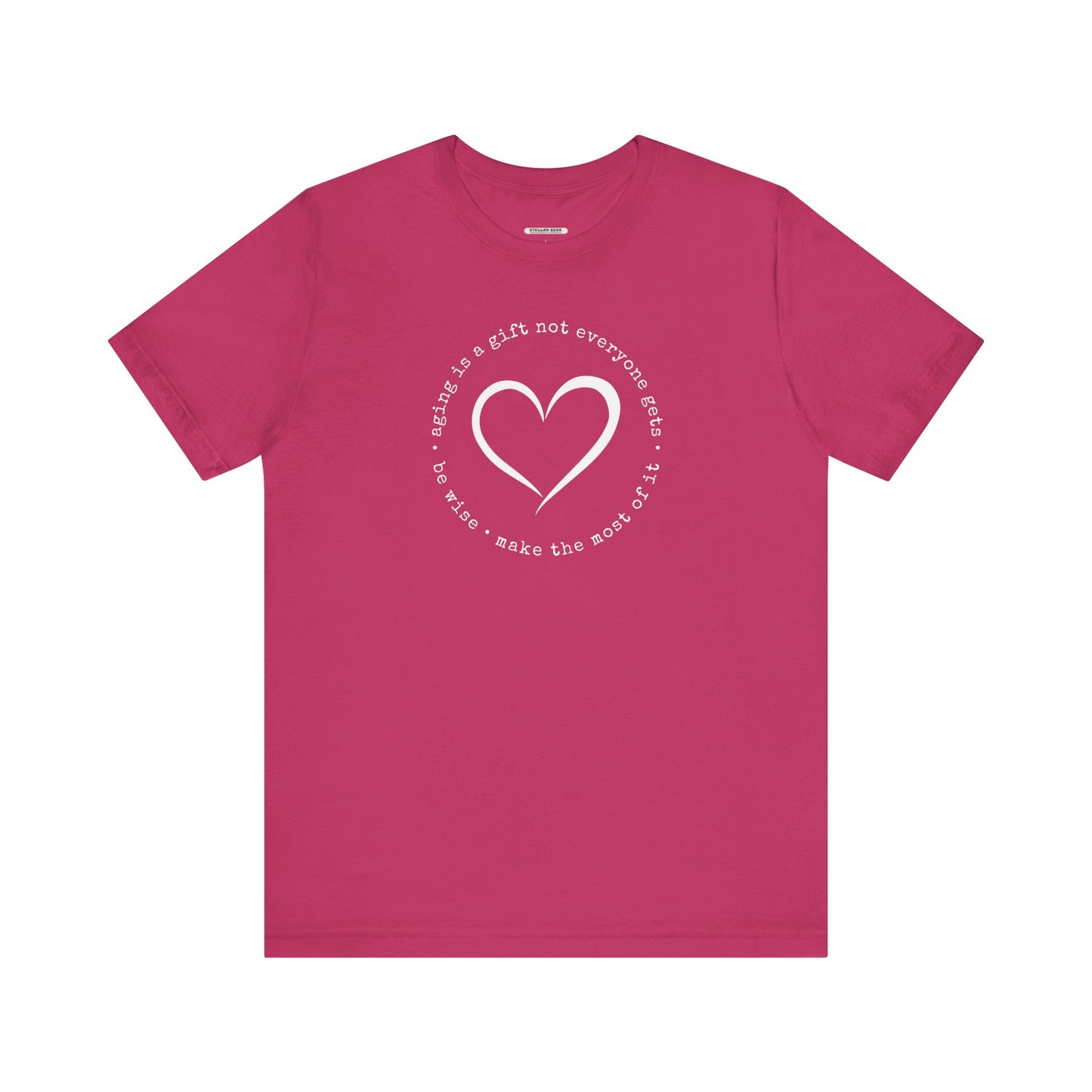 Aging is a Gift Not Everyone Gets, Heart Version Graphic T-Shirt