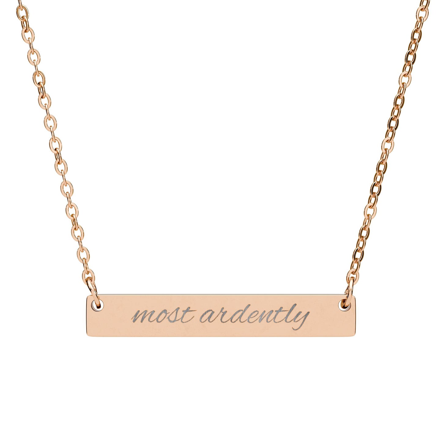Most Ardently Bar Necklace (Jane Austen adaptation)