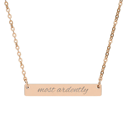 Most Ardently Bar Necklace (Jane Austen adaptation)