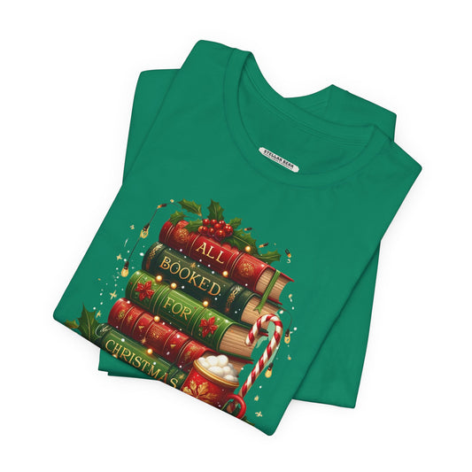 All Booked for Christmas Graphic T-Shirt