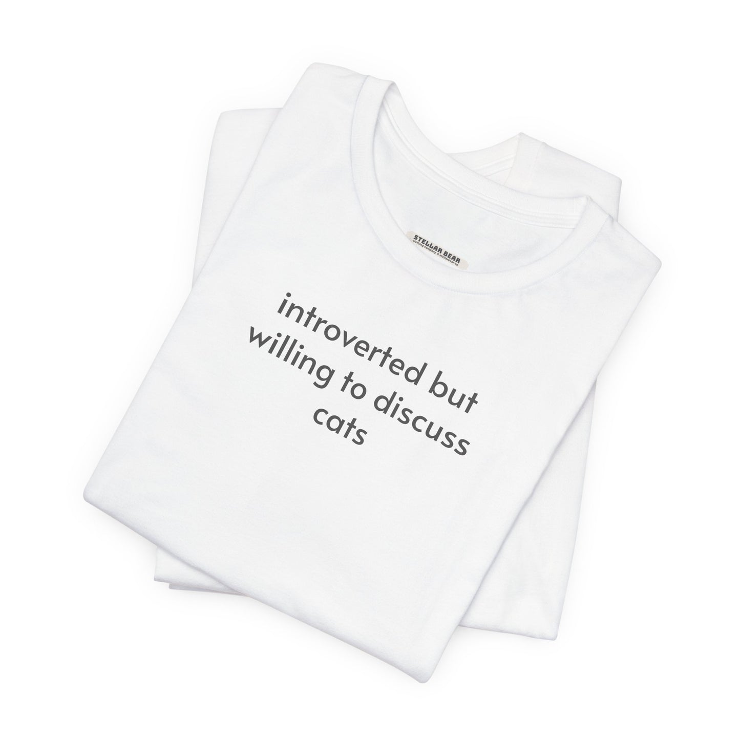 Introverted but Willing to Discuss Cats Minimalist Style T-Shirt