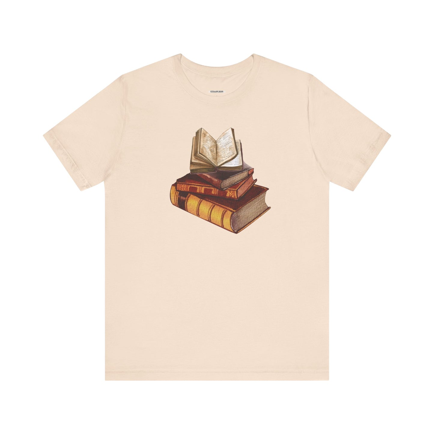 Stack of Old Books Vintage Objects Graphic T-Shirt